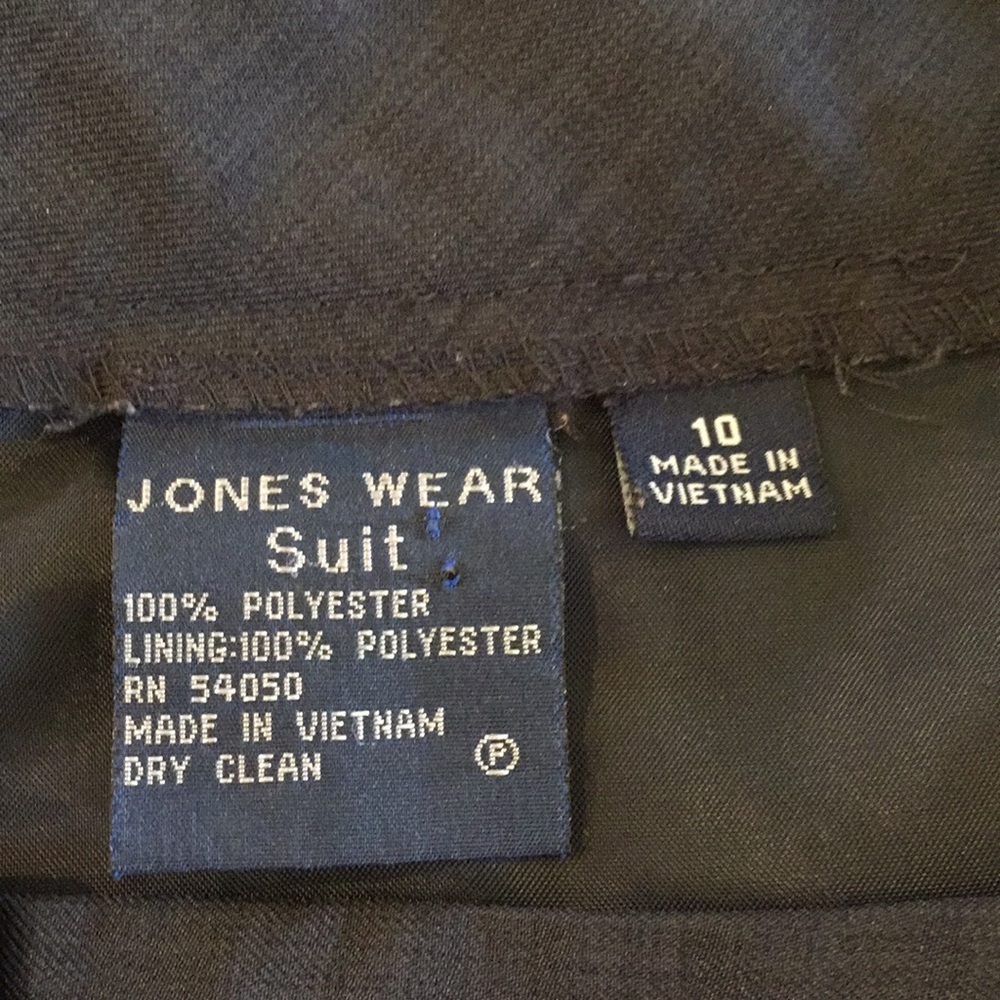 Jones Wear Pant Suit Charcoal Gray Size 10 - Picture 4 of 7